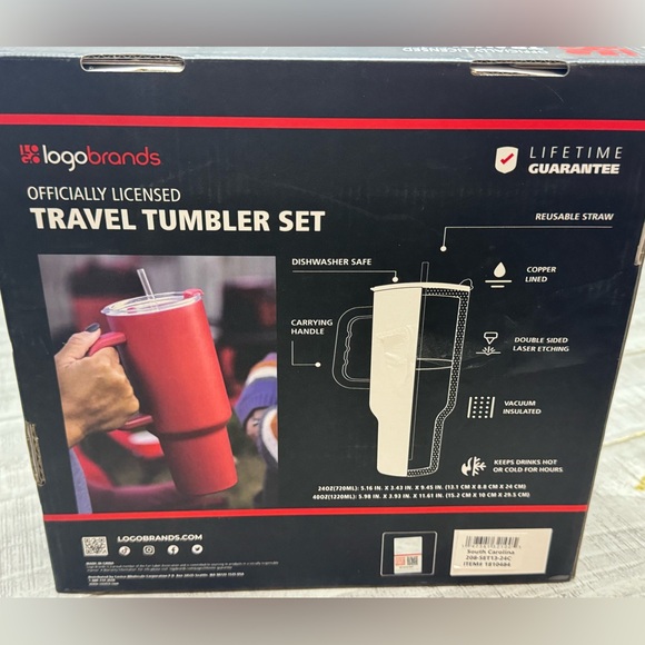 Carolina Gamecock NCAA 24/40oz Travel Tumbler New - Picture 7 of 8